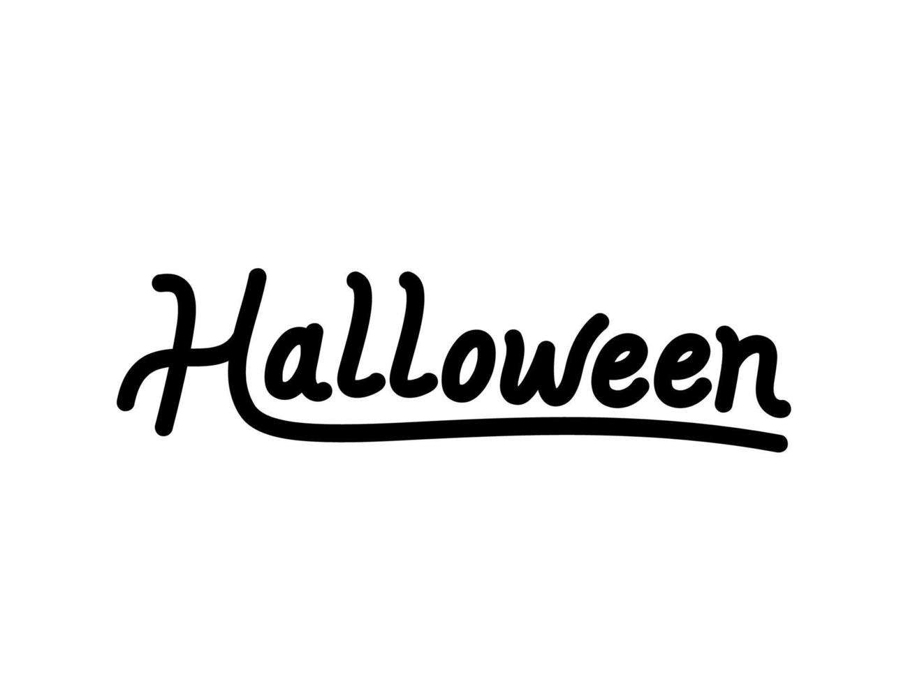 nero Halloween lettering vettore