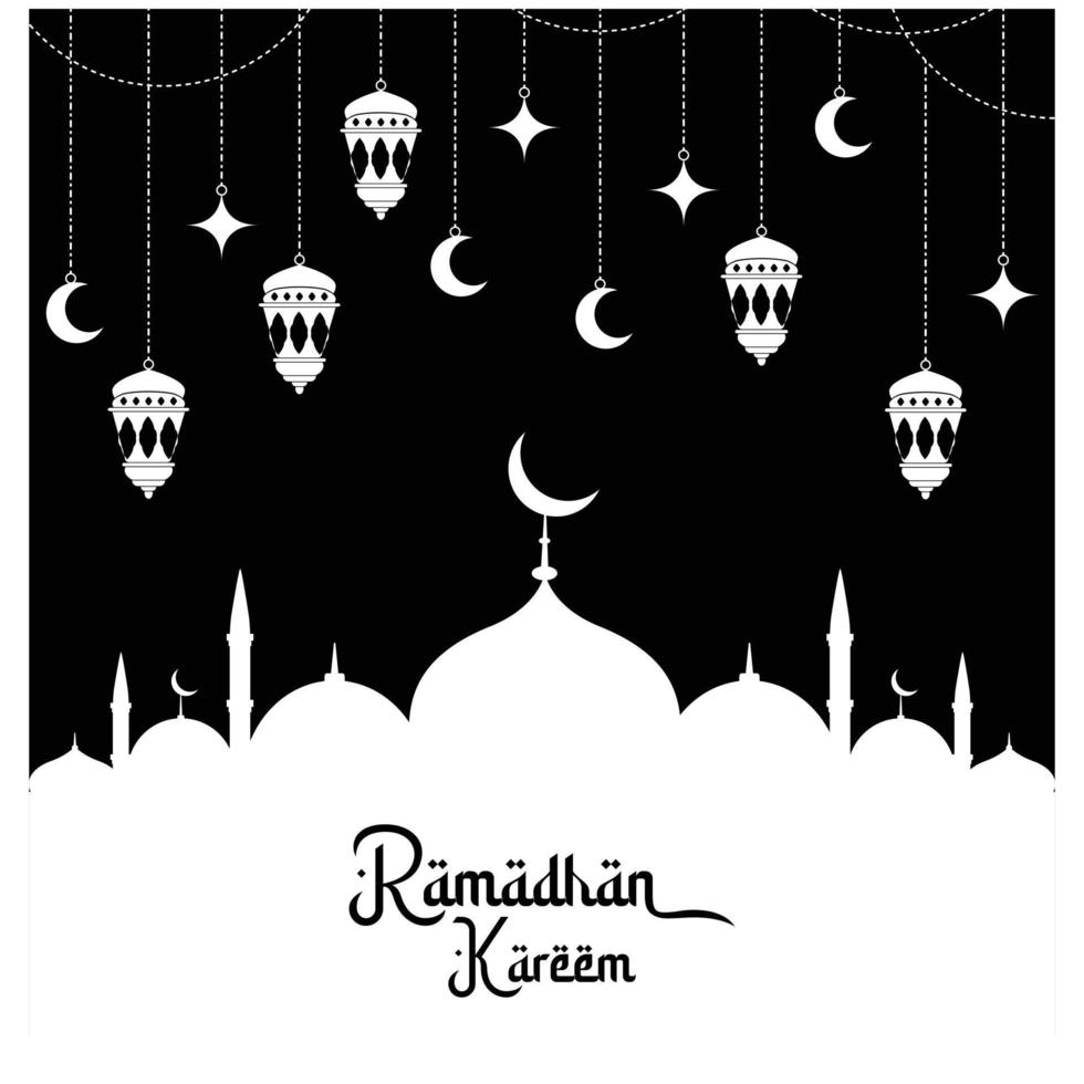 Ramadhan kareem sfondo vettore illustrazione