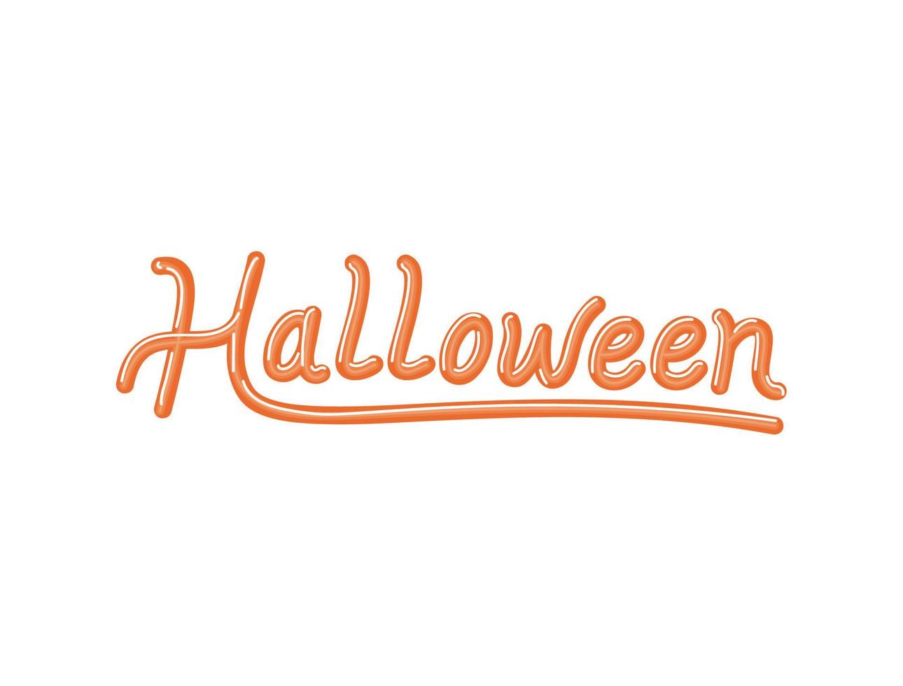 arancia Halloween lettering vettore