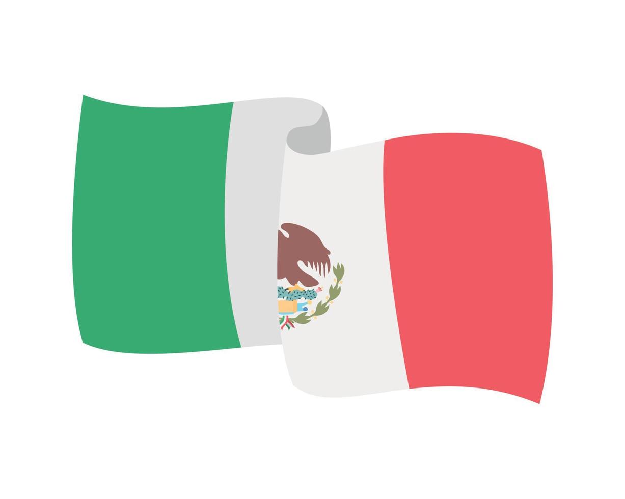illustrazione della bandiera messicana vettore