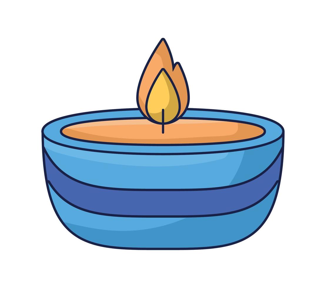 disegno di candela blu vettore
