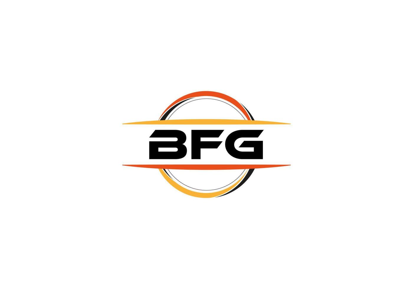 bfg lettera reali ellisse forma logo. bfg spazzola arte logo. bfg logo per un' azienda, attività commerciale, e commerciale uso. vettore