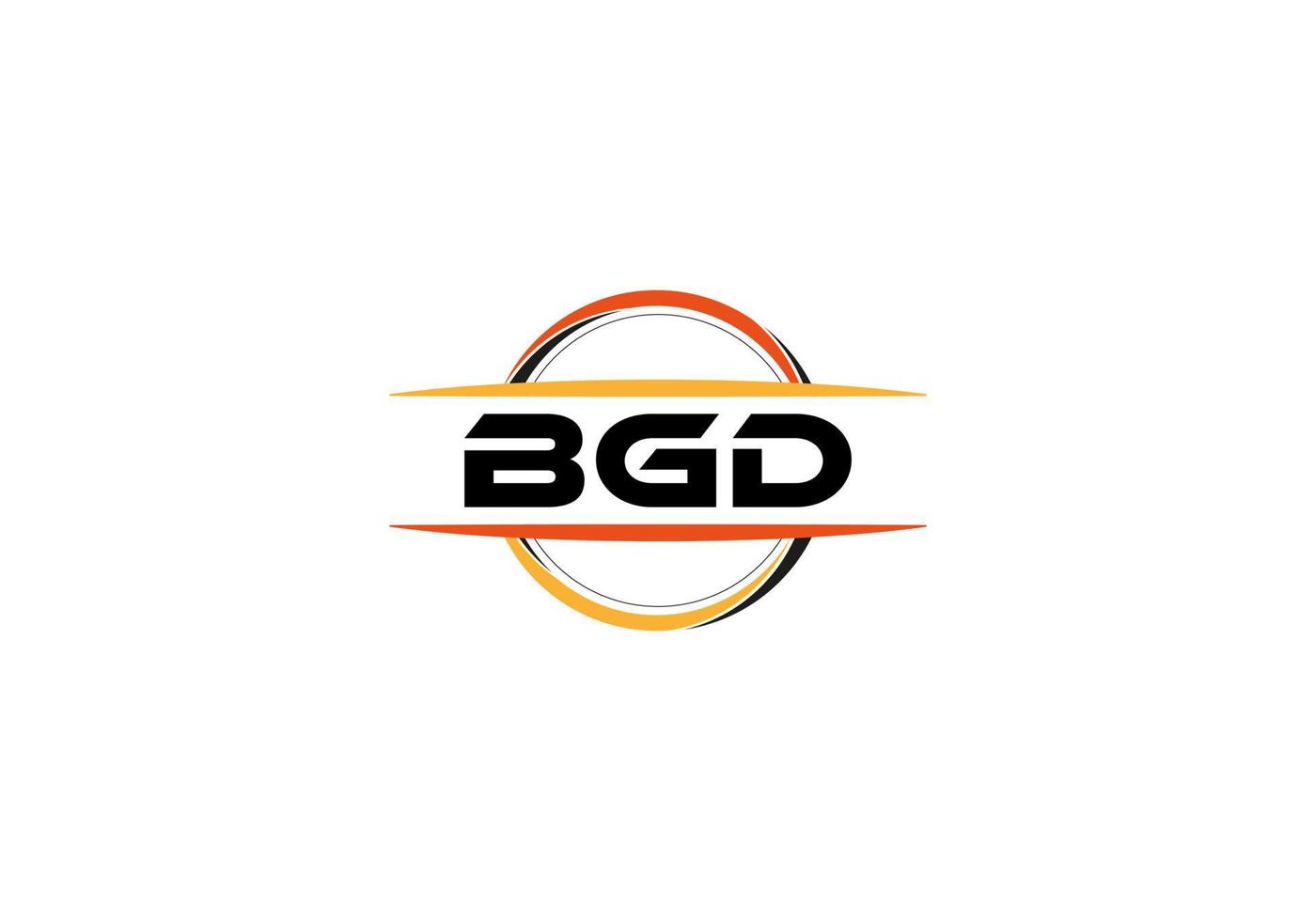 bgd lettera reali ellisse forma logo. bgd spazzola arte logo. bgd logo per un' azienda, attività commerciale, e commerciale uso. vettore