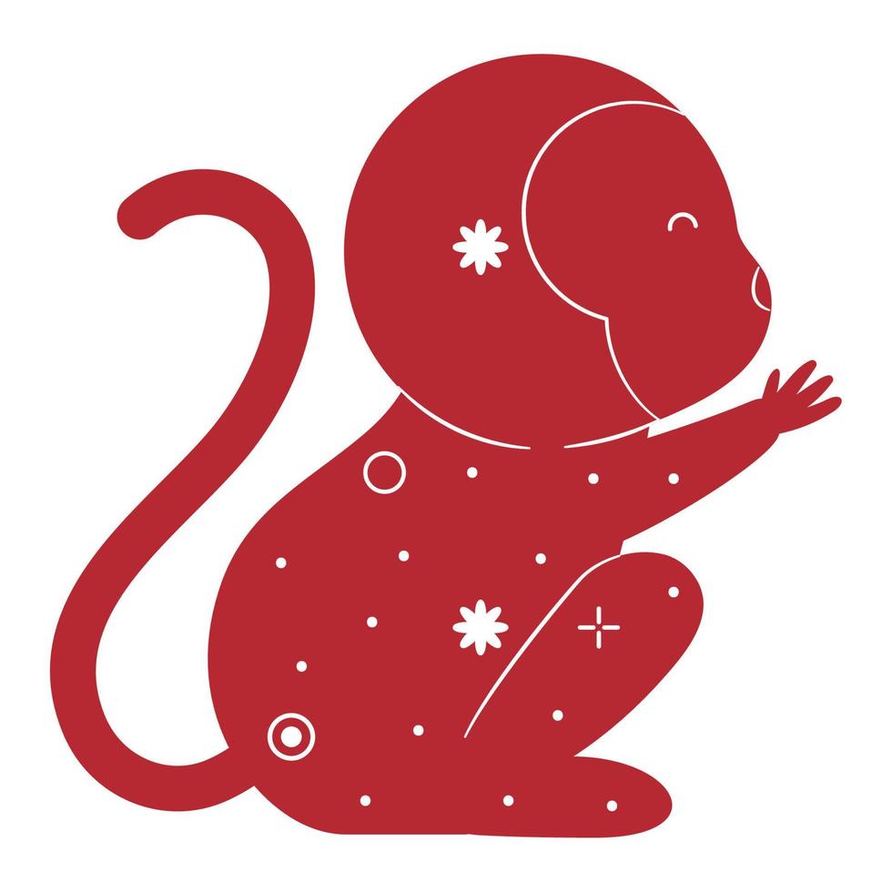 scimmia Cinese zodiaco vettore
