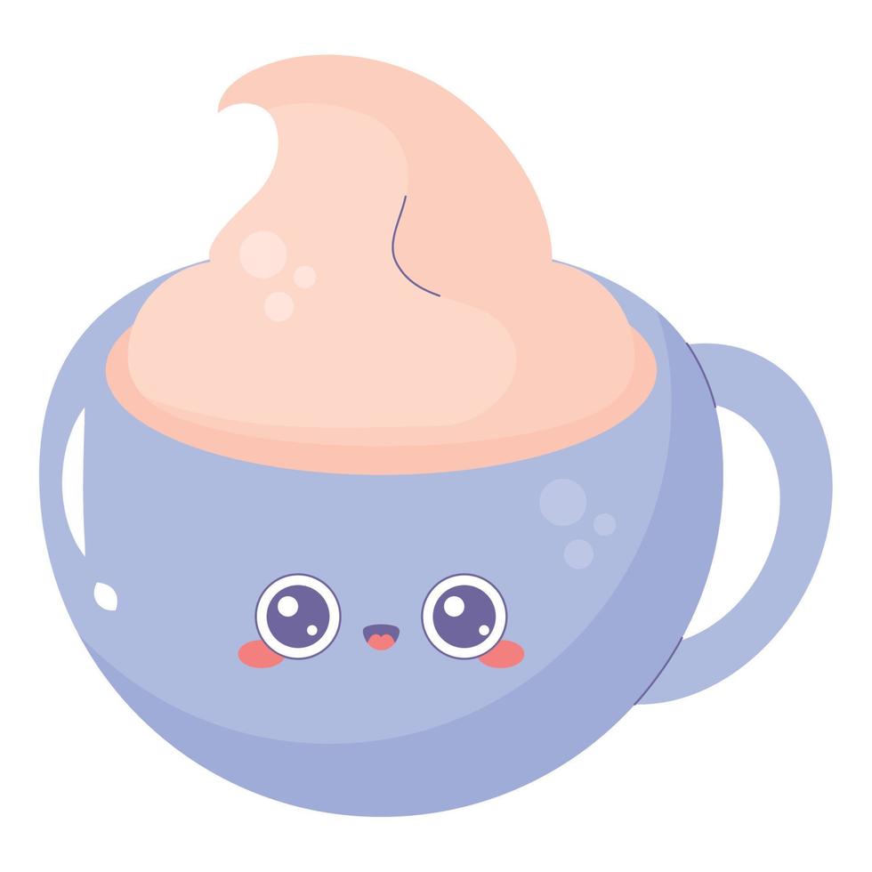 kawaii caffè tazza vettore