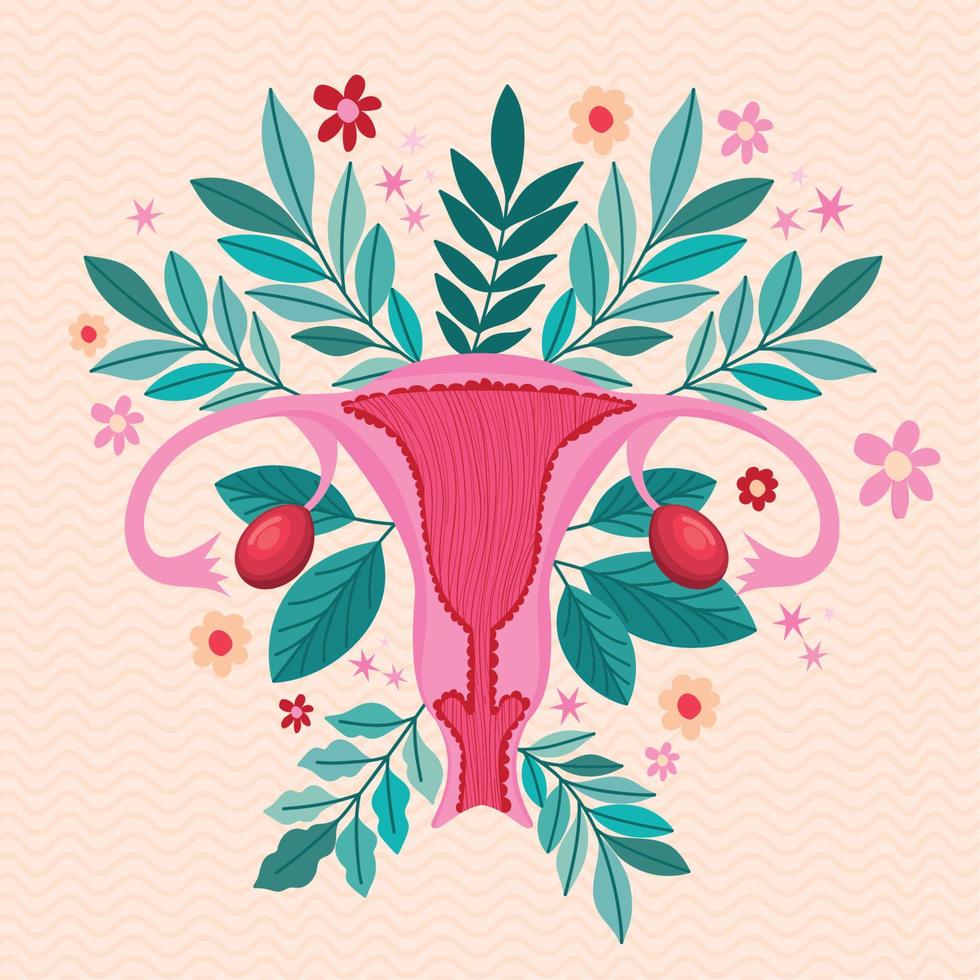 rosa utero carta vettore
