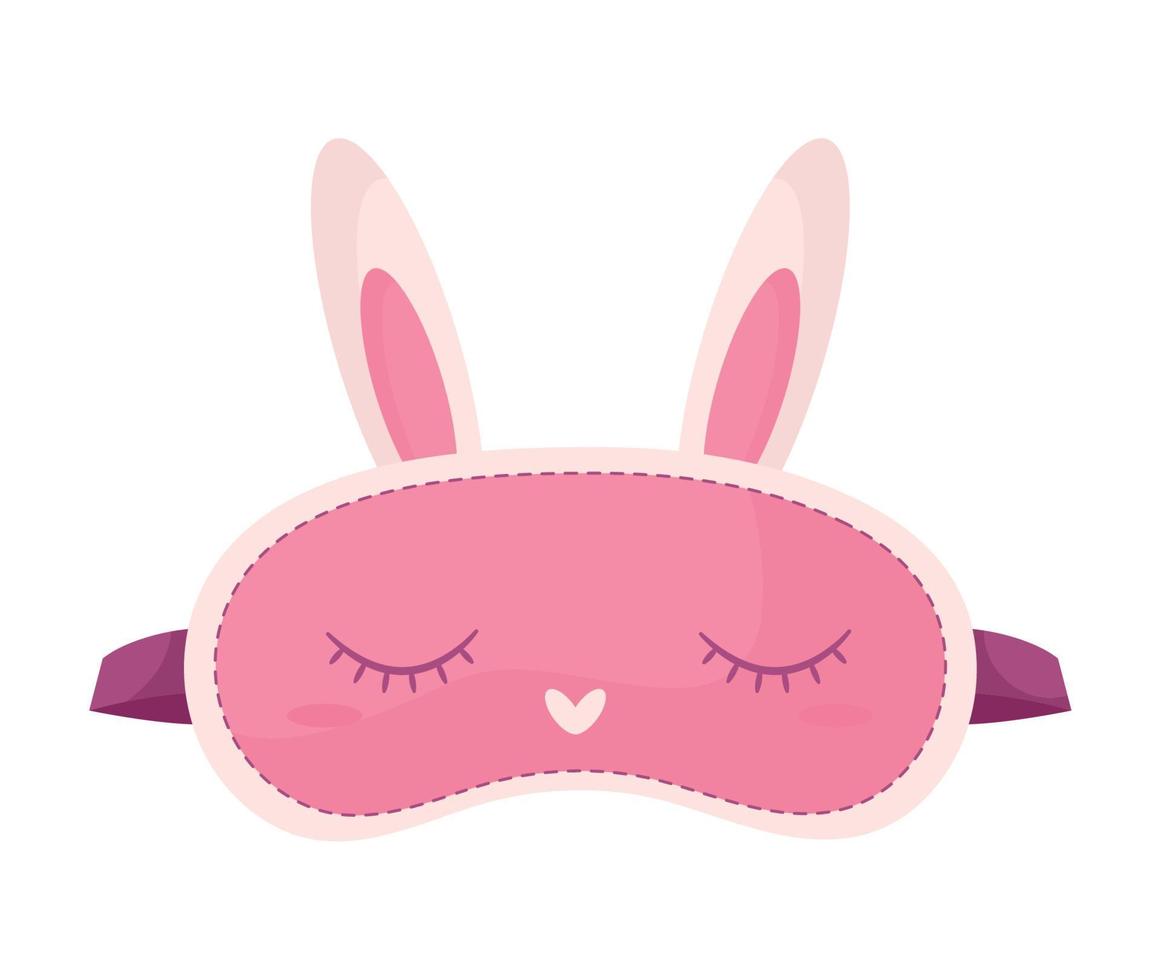 assonnato maschera di coniglietto vettore
