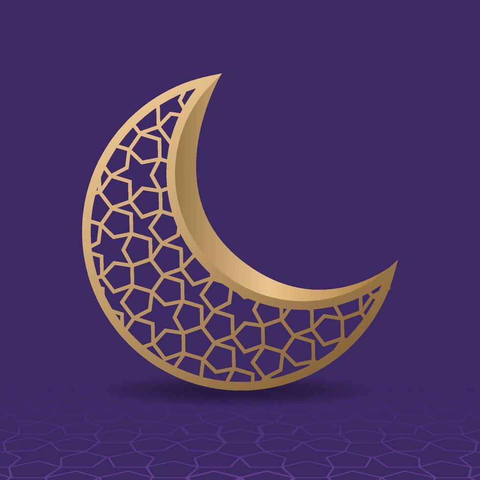 sfondo di ramadan kareem con la luna vettore