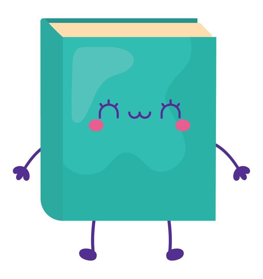 kawaii libro design vettore