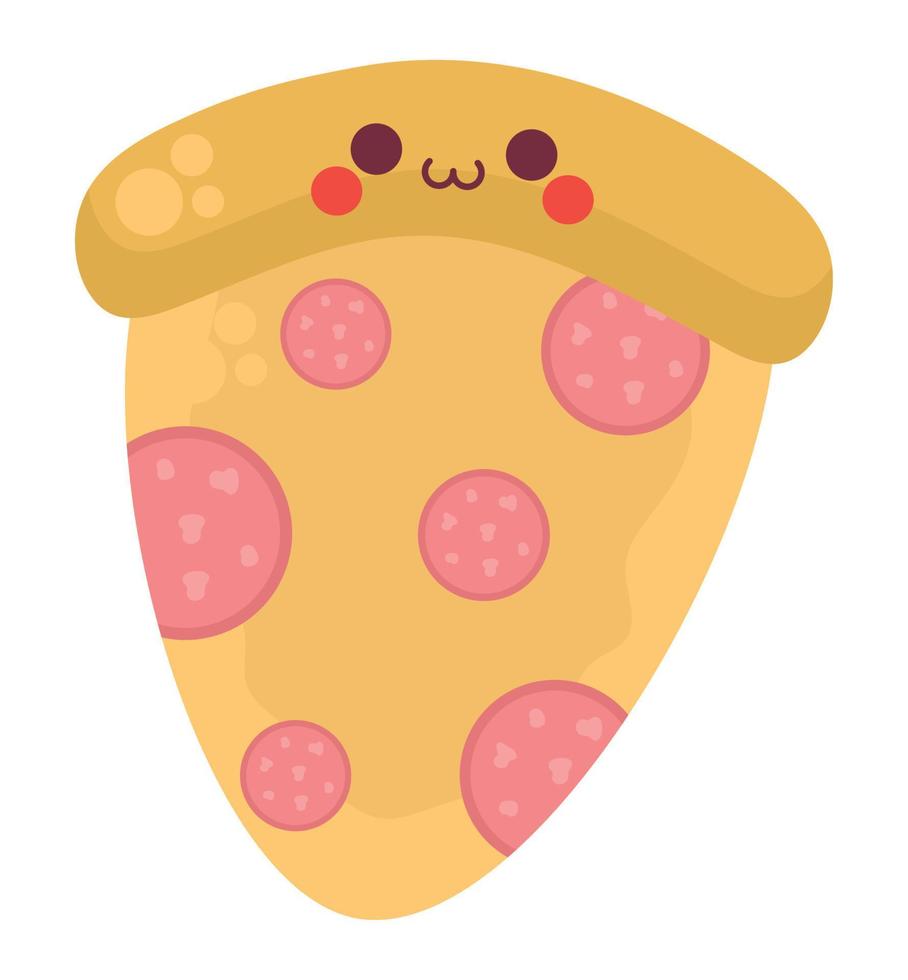 kawaii Pizza illustrazione vettore