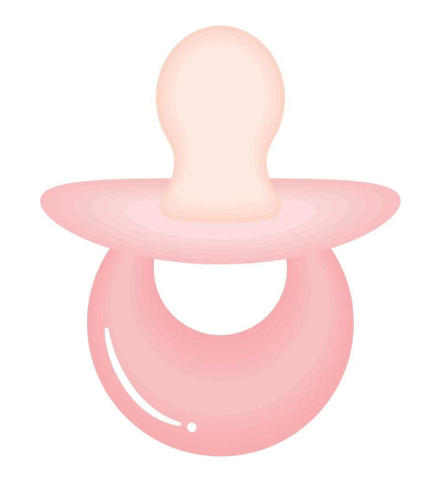 rosa bambino pacifer vettore