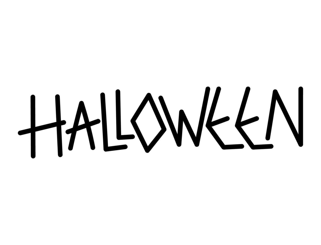 nero Halloween lettering vettore
