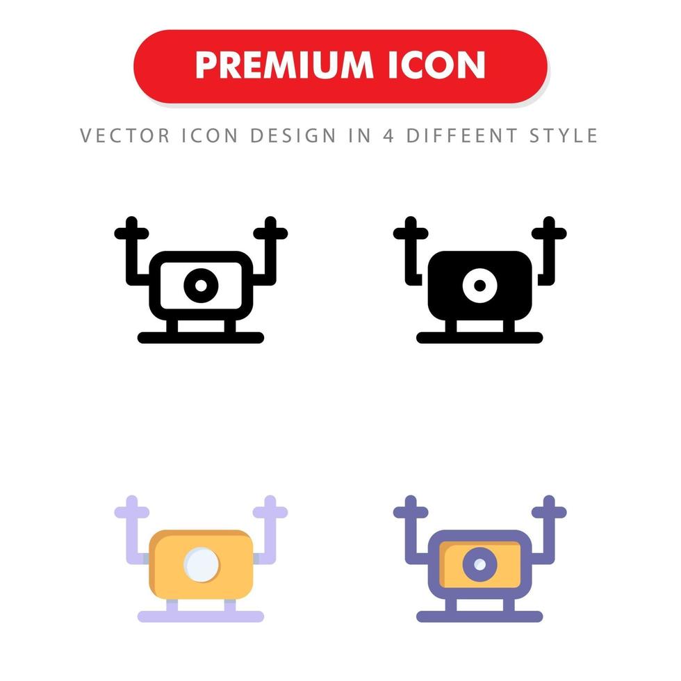 icon pack drone isolato su sfondo bianco. per il design del tuo sito web, logo, app, ui. illustrazione grafica vettoriale e tratto modificabile. eps 10.