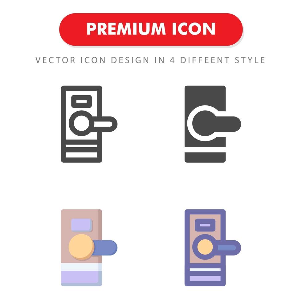 icon pack maniglia porta isolato su sfondo bianco. per il design del tuo sito web, logo, app, ui. illustrazione grafica vettoriale e tratto modificabile. eps 10.