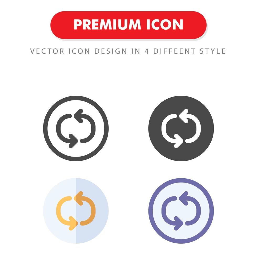 ripetere icon pack isolato su sfondo bianco. per il design del tuo sito web, logo, app, ui. illustrazione grafica vettoriale e tratto modificabile. eps 10.