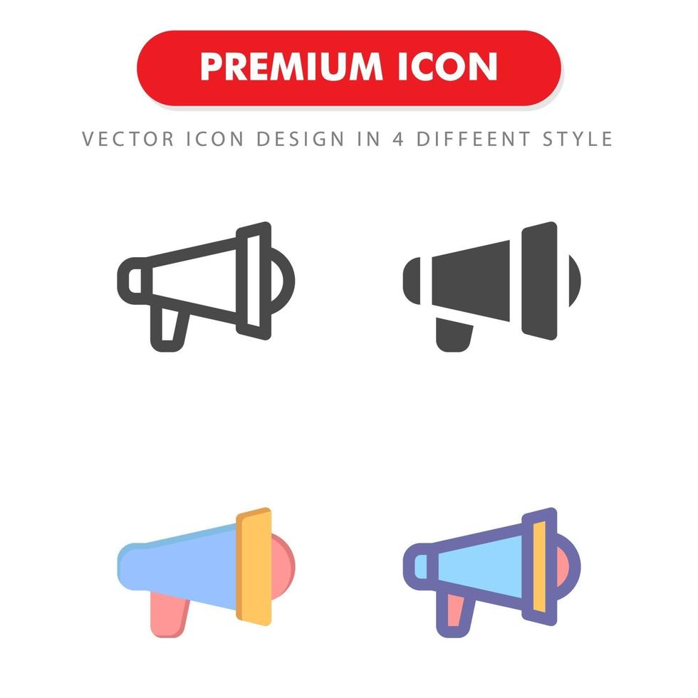 icon pack megafono isolato su sfondo bianco. per il design del tuo sito web, logo, app, ui. illustrazione grafica vettoriale e tratto modificabile. eps 10.