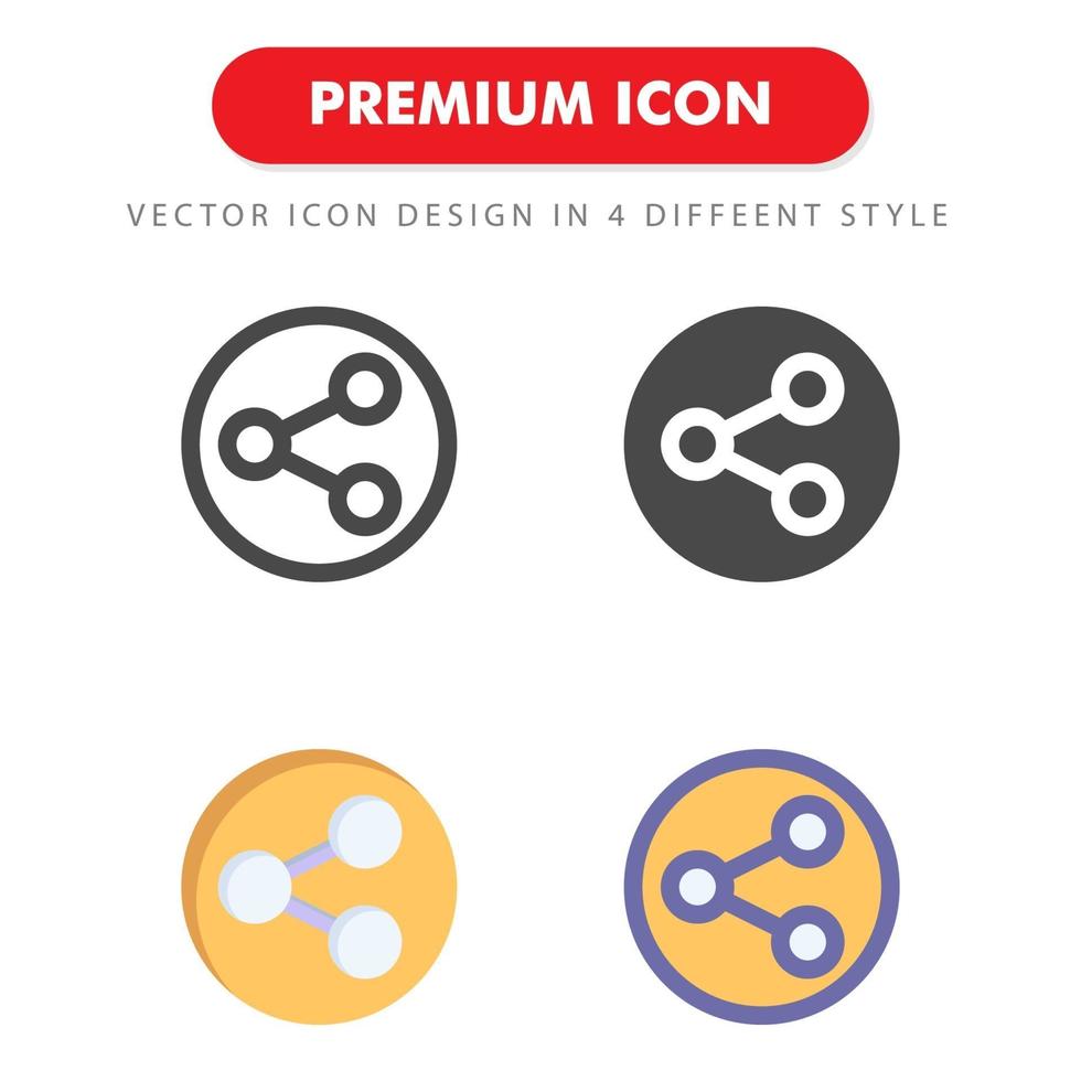 Condividi icon pack isolato su sfondo bianco. per il design del tuo sito web, logo, app, ui. illustrazione grafica vettoriale e tratto modificabile. eps 10.