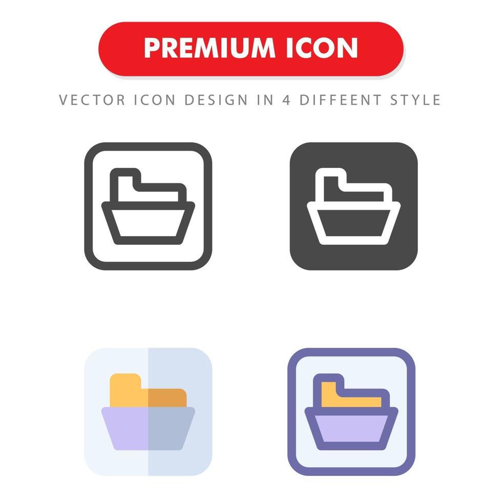 icon pack cartella isolato su sfondo bianco. per il design del tuo sito web, logo, app, ui. illustrazione grafica vettoriale e tratto modificabile. eps 10.