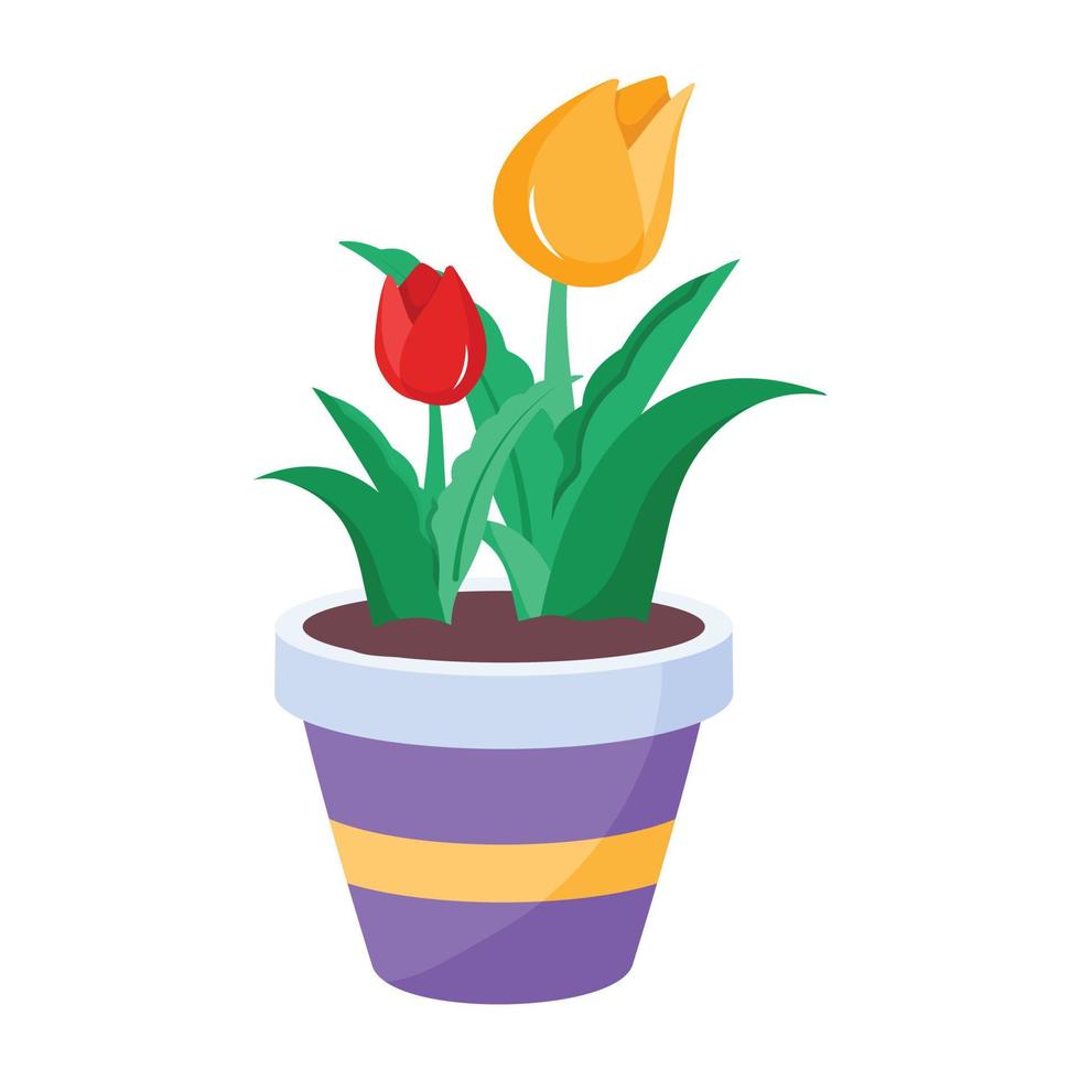 di moda in vaso tulipani vettore