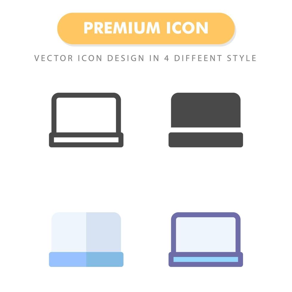 pacchetto di icone del computer portatile isolato su priorità bassa bianca. per il design del tuo sito web, logo, app, ui. illustrazione grafica vettoriale e tratto modificabile. eps 10.