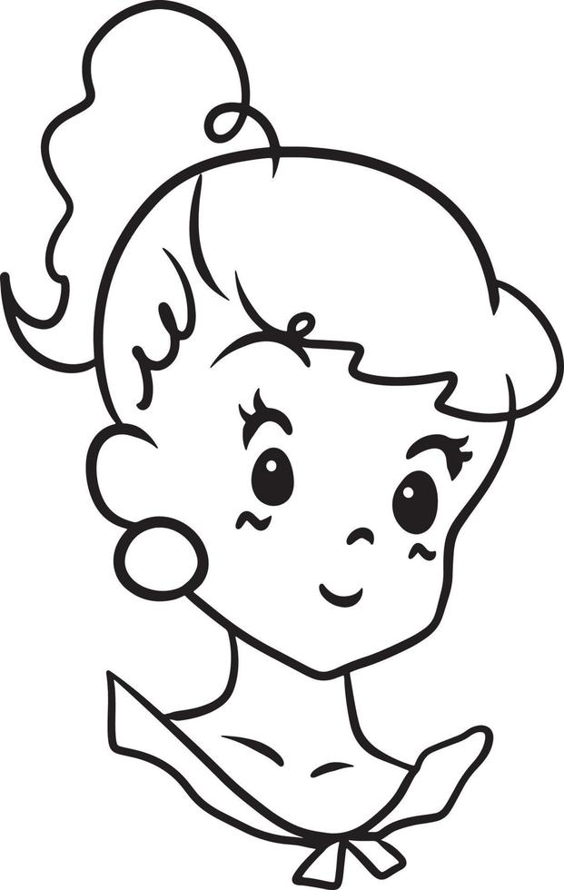 donna moda bicchieri profilo logo cartone animato scarabocchio kawaii anime colorazione pagina carino illustrazione disegno chibi manga comico vettore