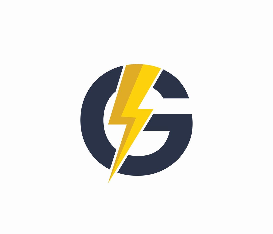 g energia logo o lettera g elettrico logo vettore