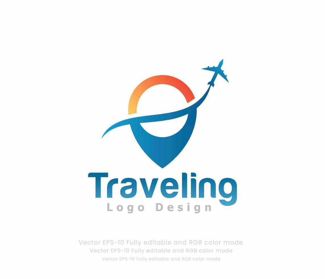 viaggio logo, aereo logo o in viaggio logo vettore