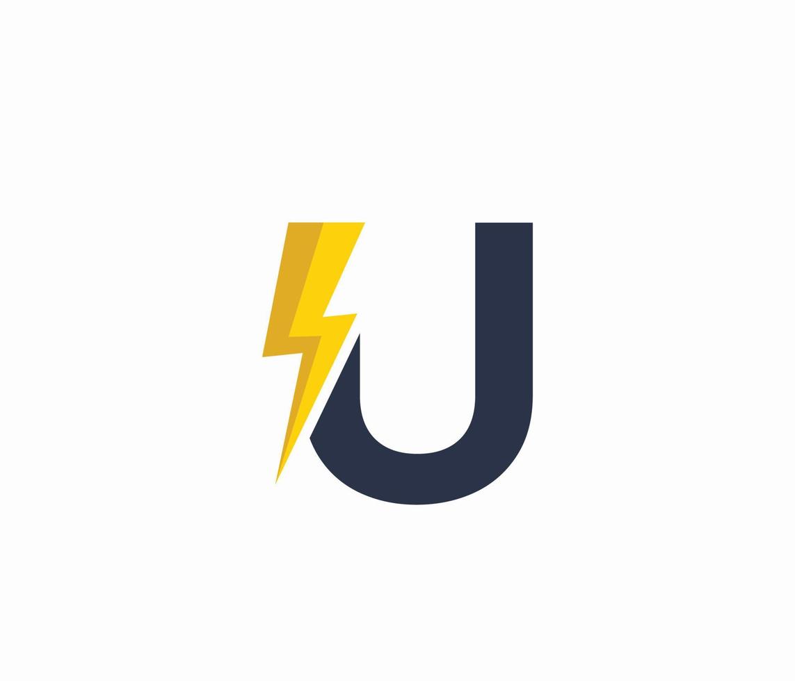 u energia logo o lettera u elettrico logo vettore