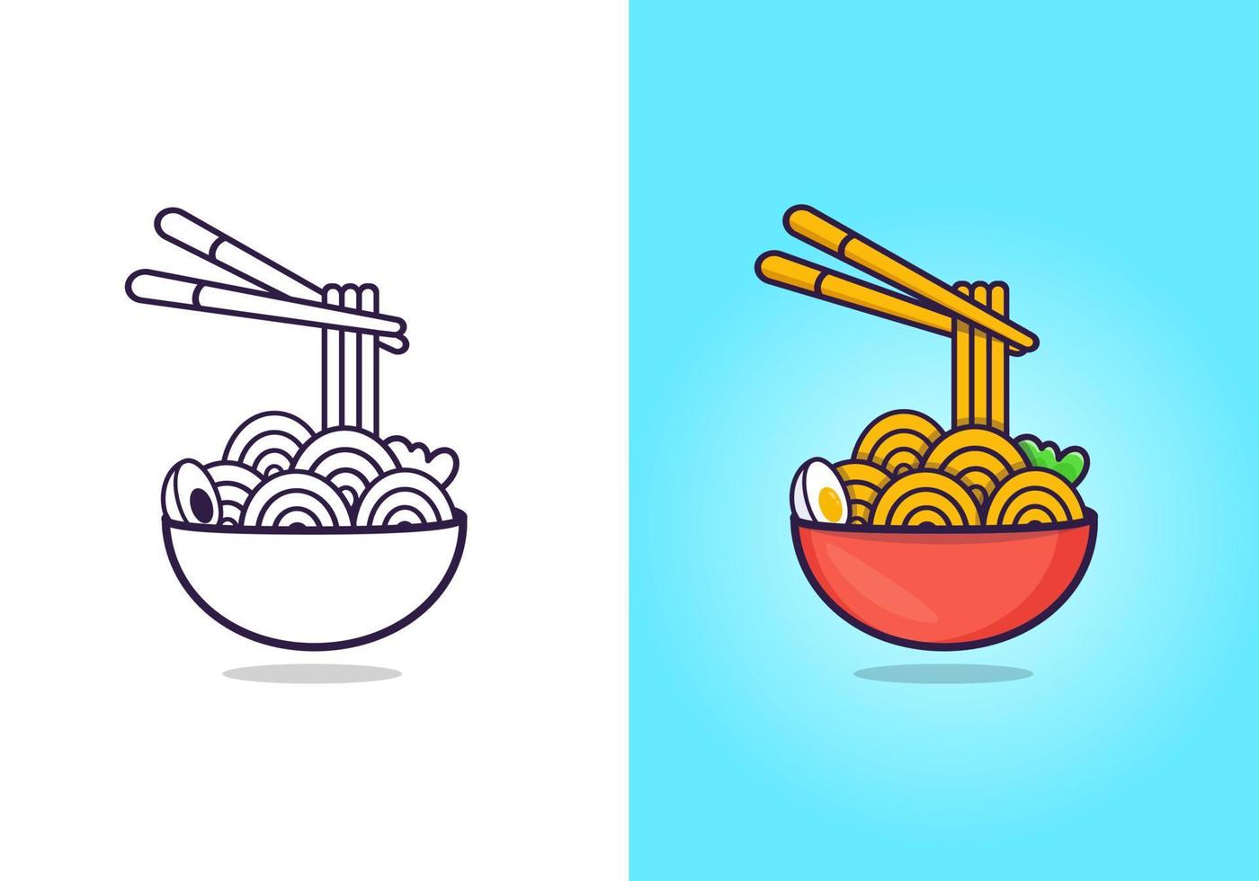 pho tagliatelle vettore illustrazione, qualità acquerello sfondo con premio vettore. creativo minimo delizioso pho tagliatelle illustrazione clip arte design.