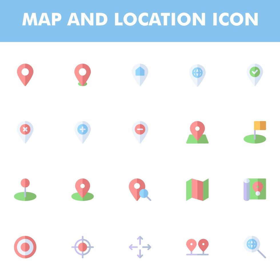 icon pack mappa e posizione isolato su sfondo bianco. per il design del tuo sito web, logo, app, ui. illustrazione grafica vettoriale e tratto modificabile. eps 10.