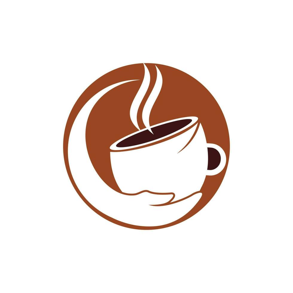 salutare caffè e tè cura vettore logo design modello.