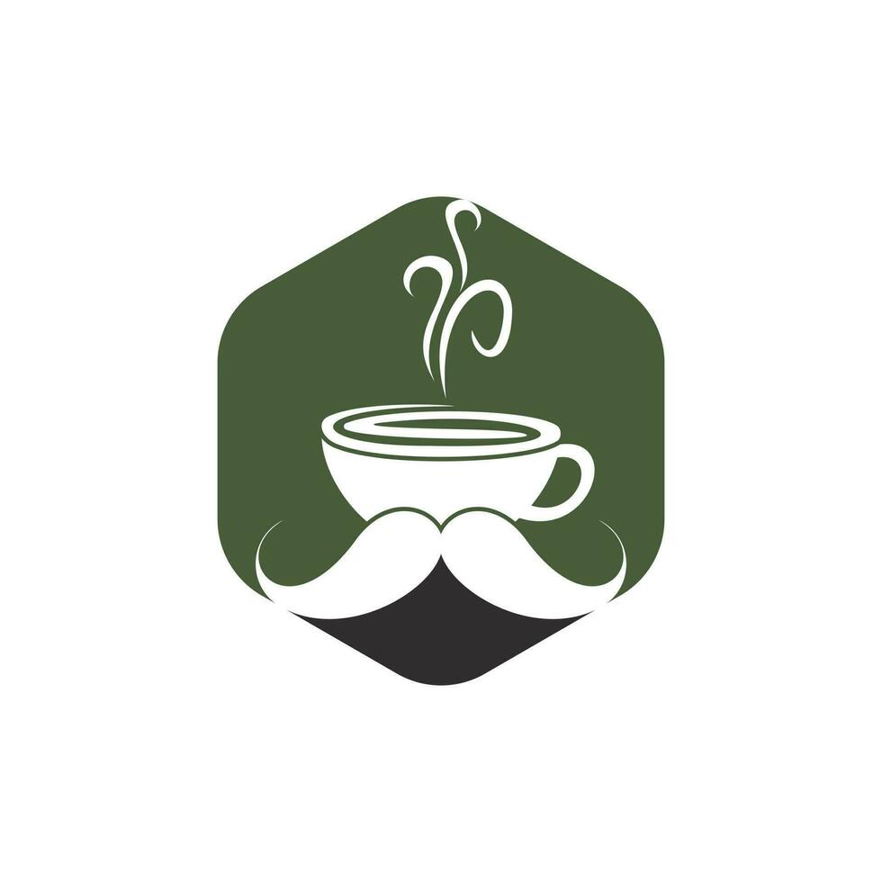 baffi caffè vettore logo design modello. creativo caffè negozio logo concetto.