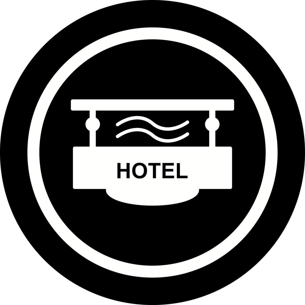 Hotel cartello vettore icona