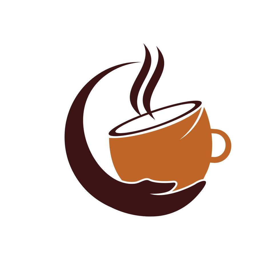 salutare caffè e tè cura vettore logo design modello.