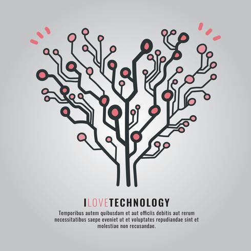 Tecnologia d'amore vettore