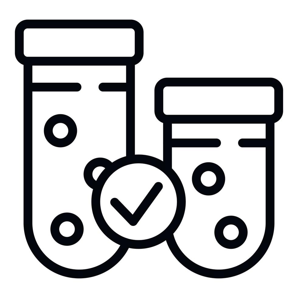 test tubo laboratorio icona schema vettore. medicina operazione vettore