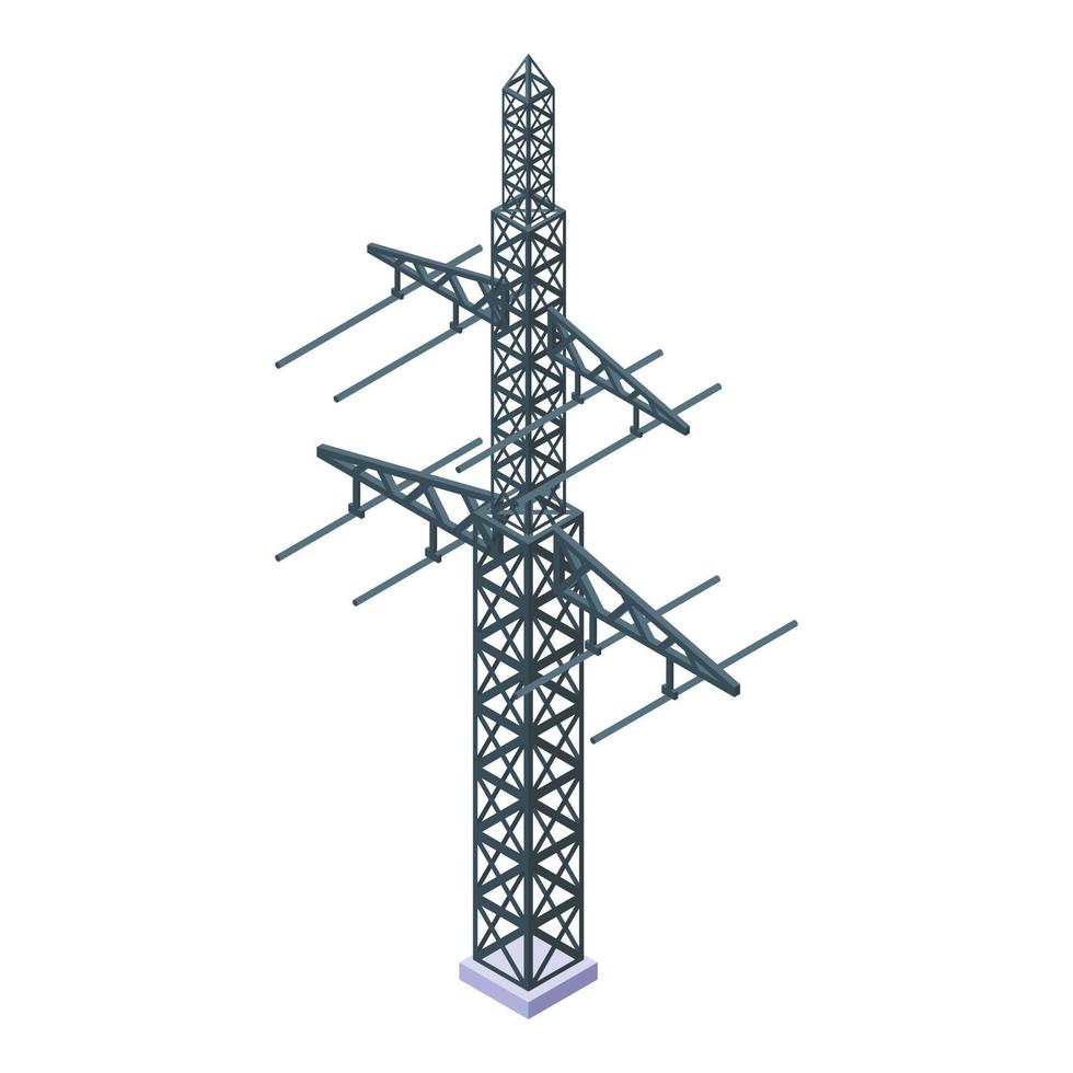 energia Torre icona isometrico vettore. energia pianta vettore