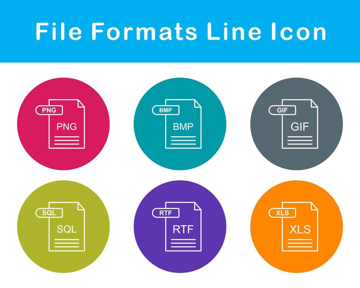 file formati vettore icona impostato