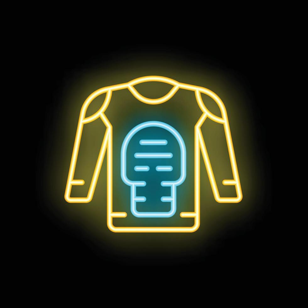giacca moda icona neon vettore