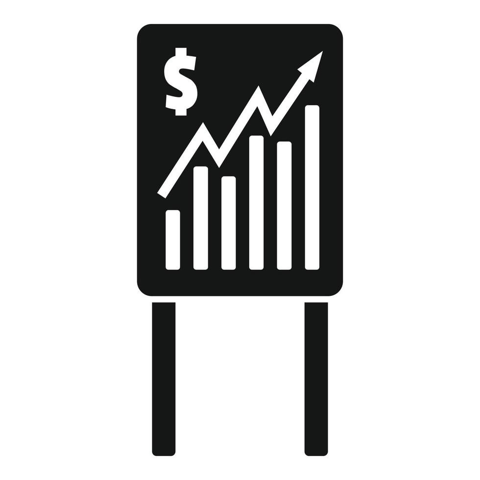 risultato i soldi icona semplice vettore. successo investire vettore