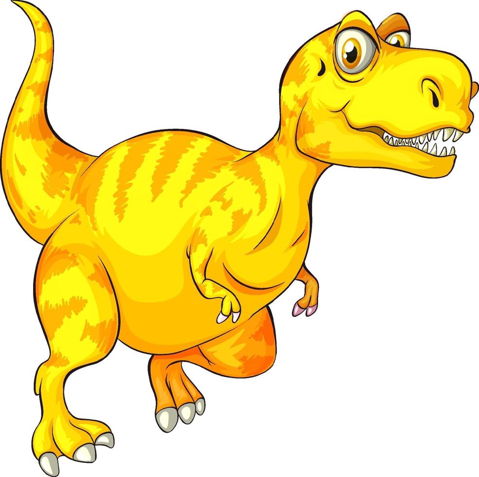 un personaggio dei cartoni animati di dinosauro raptorex vettore