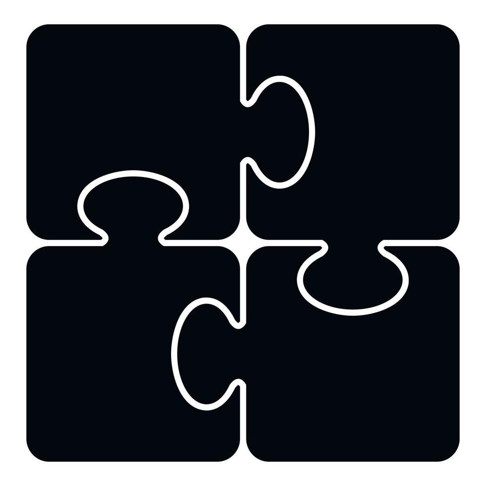 puzzle nucleo icona semplice vettore. sociale fiducia vettore