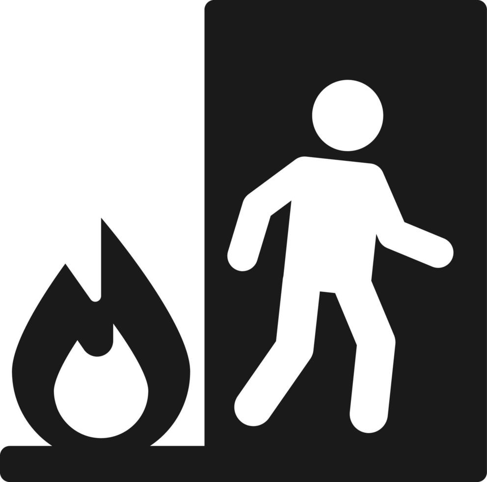 emergenza, evacuazione, Uscita, assicurazione icona - vettore. assicurazione concetto vettore illustrazione. su bianca sfondo