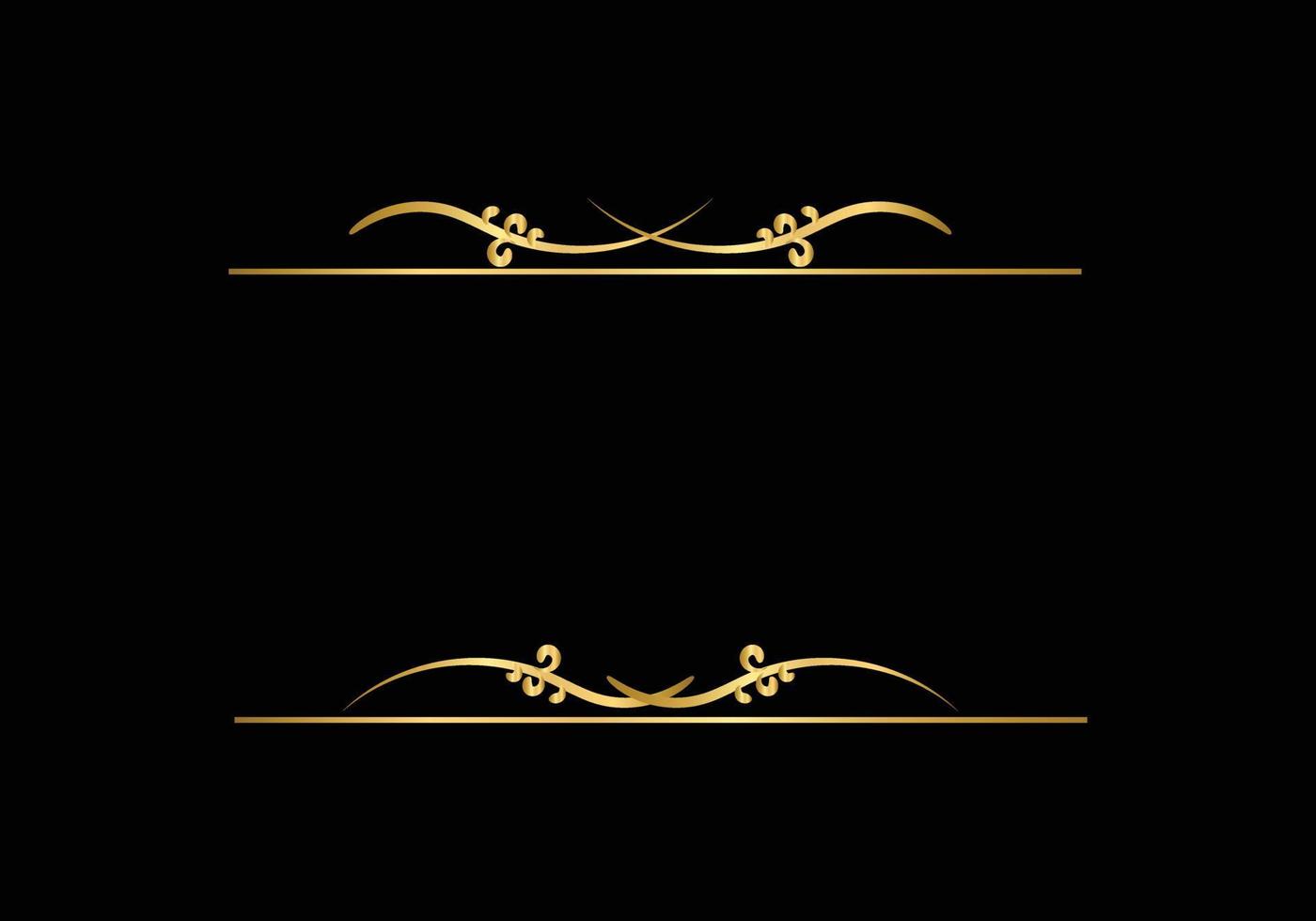 d'oro calligrafico design elementi. oro menù e invito confine, cornice, divisore, pagina arredamento. vettore