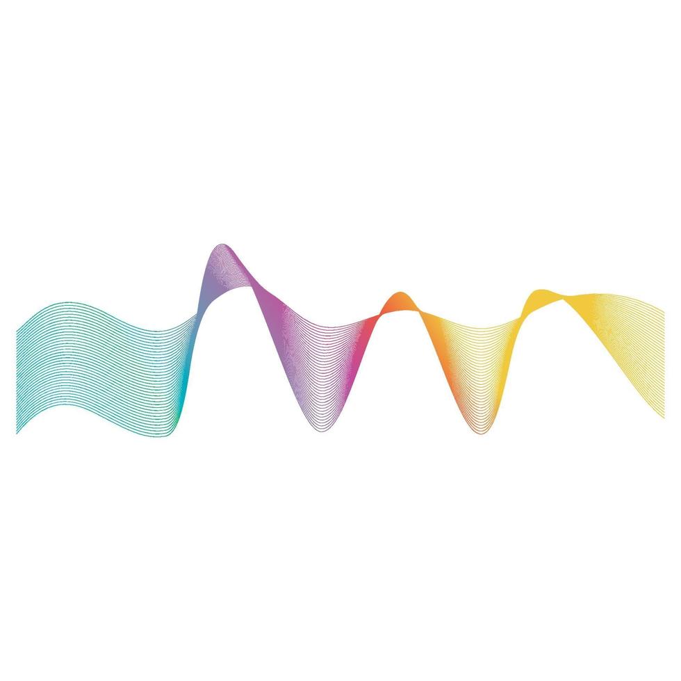 disegno di illustrazione vettoriale di linea di onde sonore