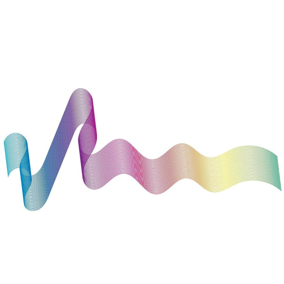 disegno di illustrazione vettoriale di linea di onde sonore