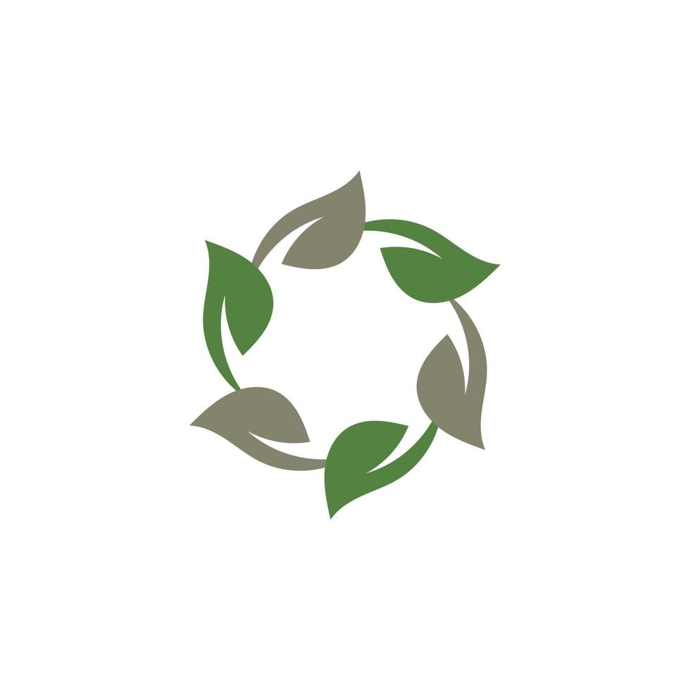 foglia verde ecologia natura logo elemento immagine vettoriale