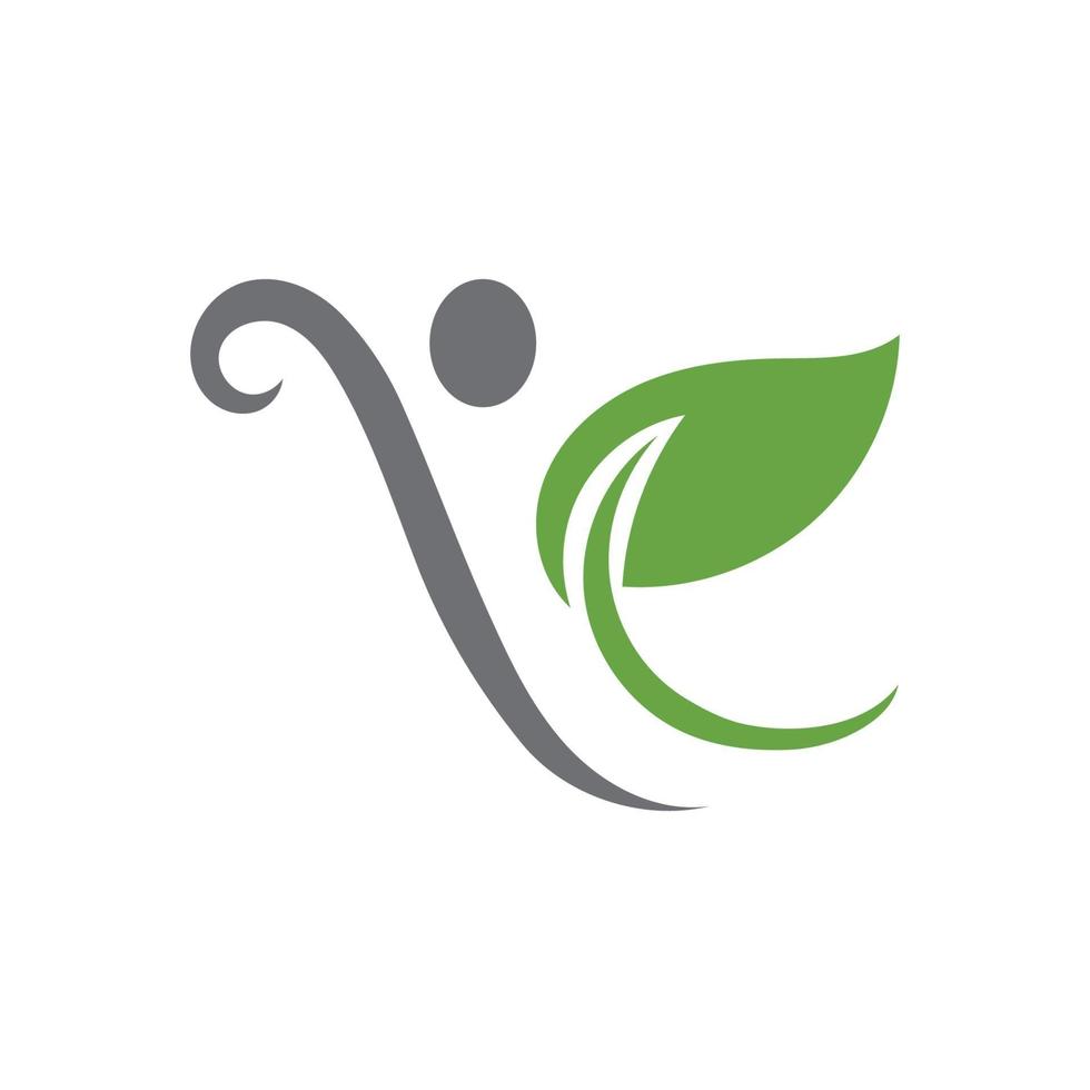 foglia verde ecologia natura logo elemento immagine vettoriale