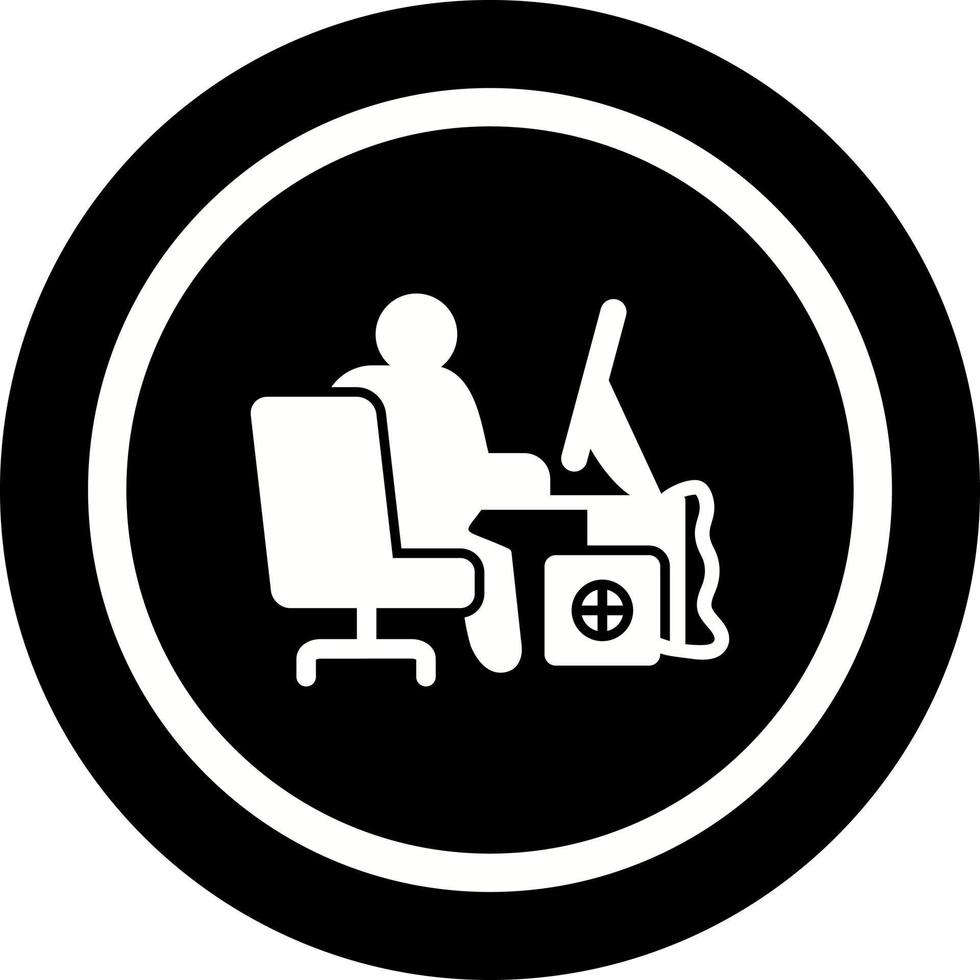 computer lavoratore vettore icona