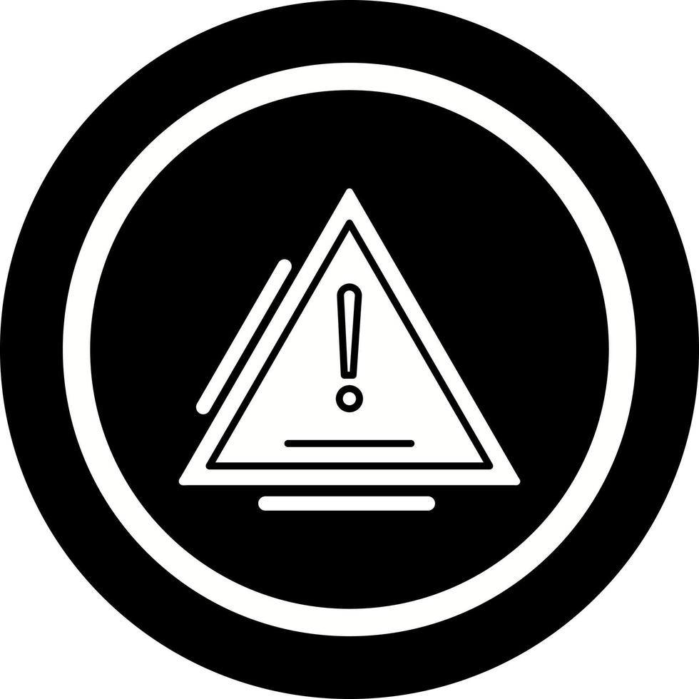 avvertimento unico vettore icona